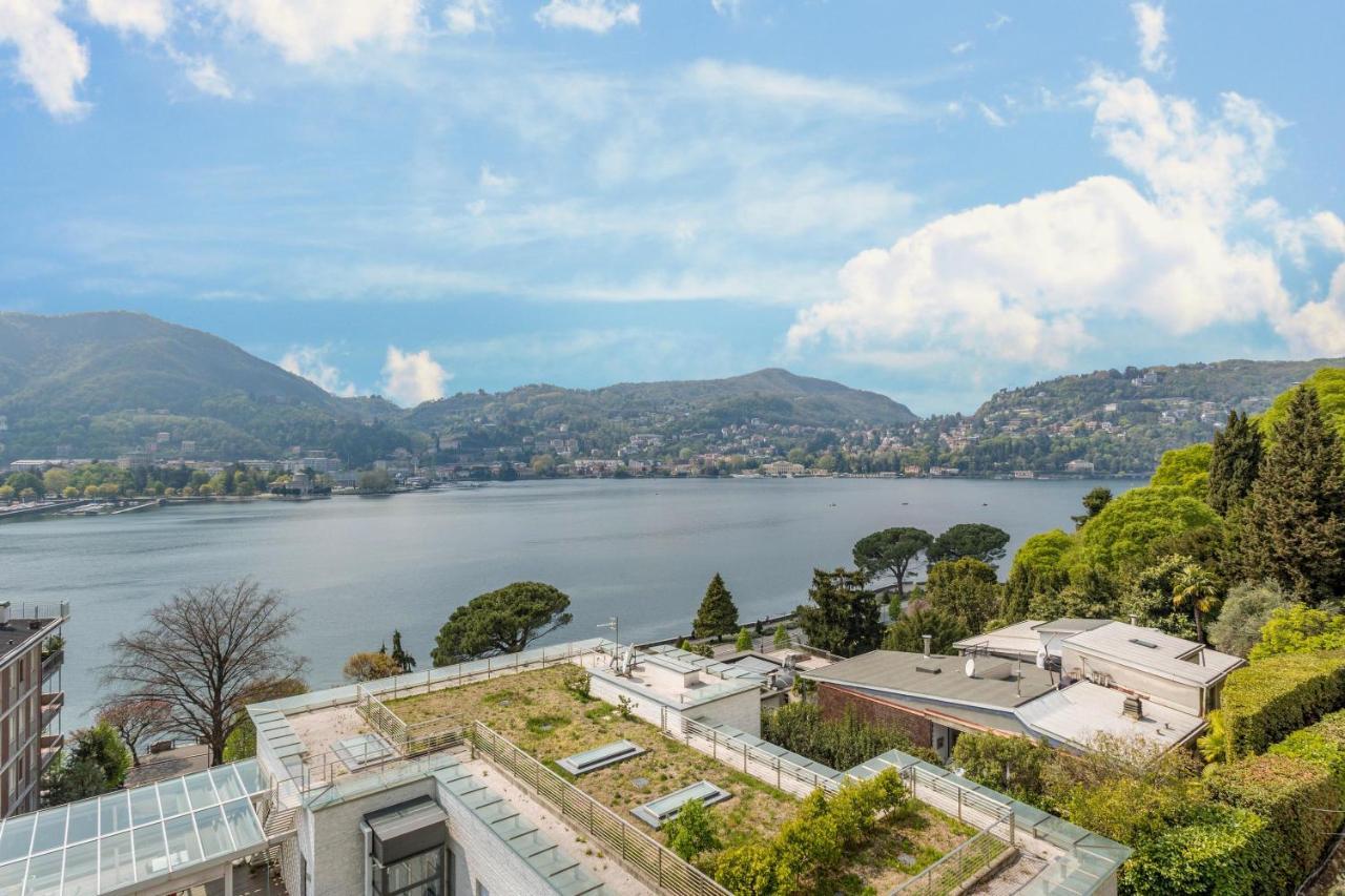 Attico Vista Lago Como Exterior foto